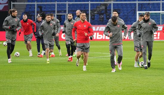 Russia Soccer Friendly Serbia Training