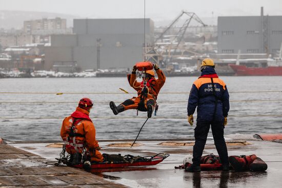 Russia Emergencies Ministry Staff Drills