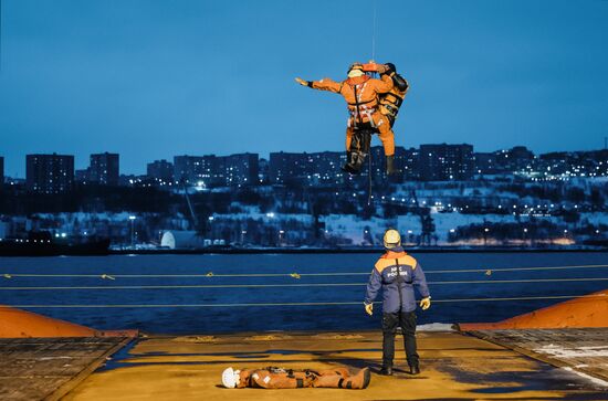 Russia Emergencies Ministry Staff Drills