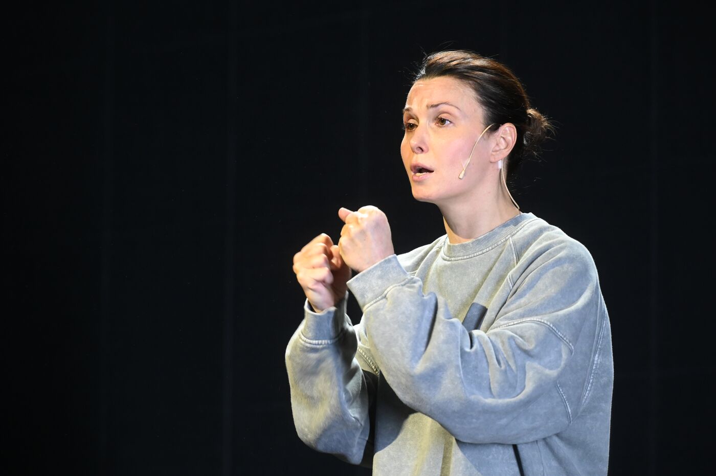 Russia EXPO. Showing performance First and Second Lives of Galina Ivanovna