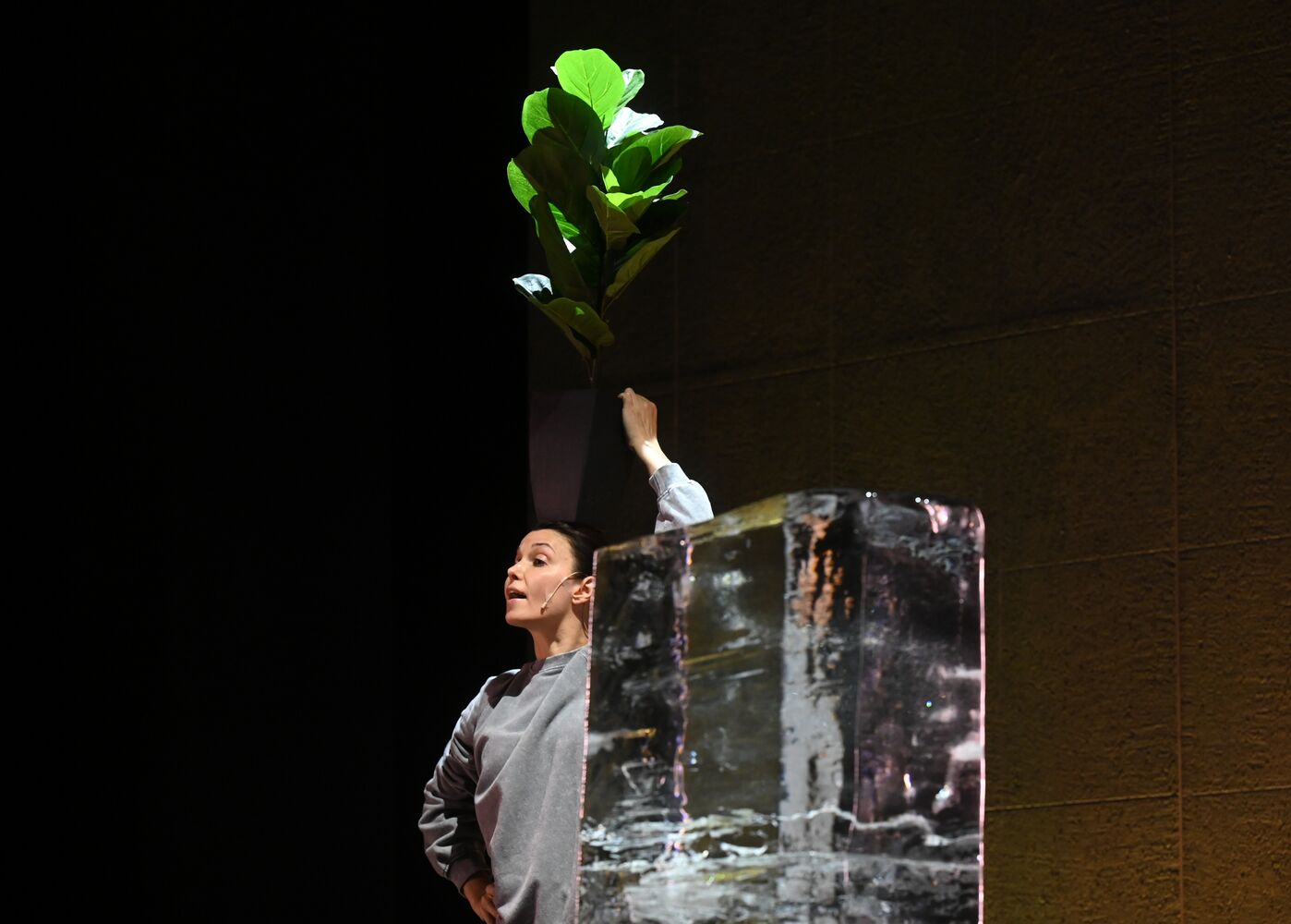 Russia EXPO. Showing performance First and Second Lives of Galina Ivanovna