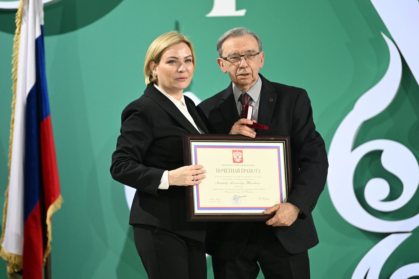 Russia EXPO. Presenting state awards at Russian Ministry of Culture Pavilion Our Culture