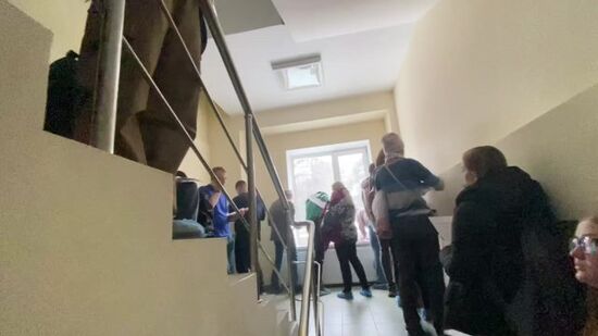 People are waiting to donate blood for the victims of the Crocus City Hall terrorist attack