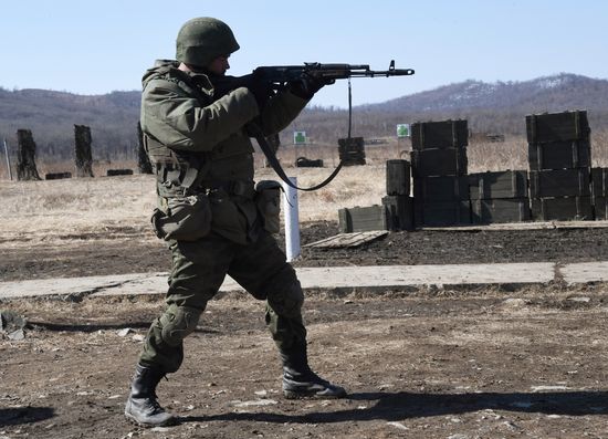Russia Navy Marines Drills