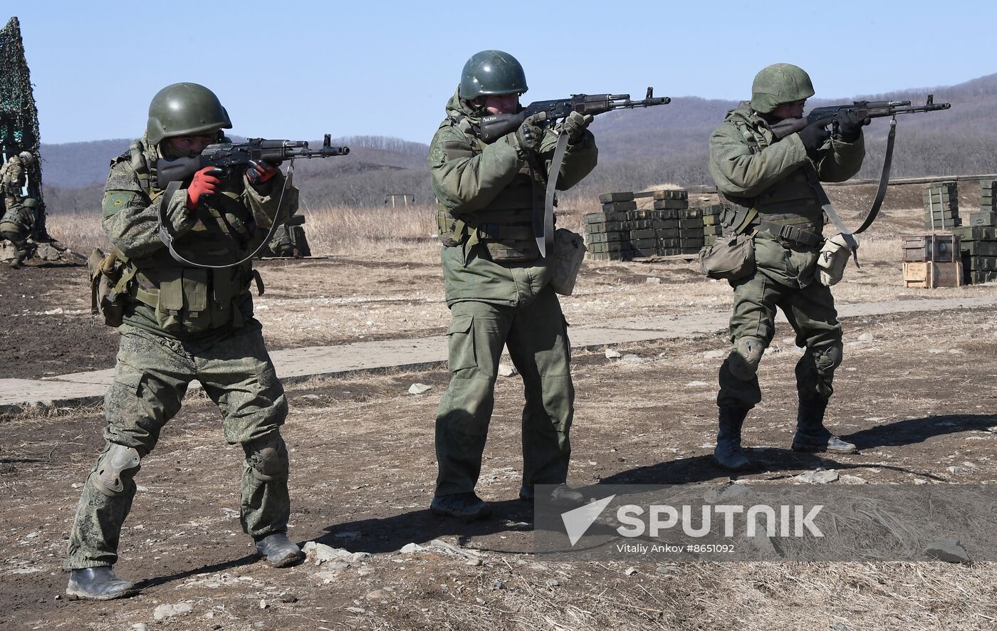 Russia Navy Marines Drills