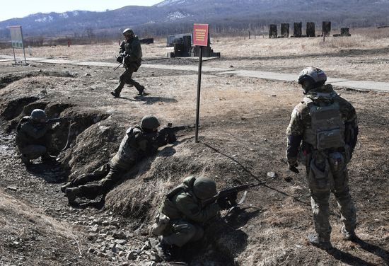 Russia Navy Marines Drills