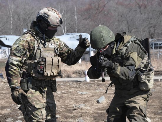 Russia Navy Marines Drills
