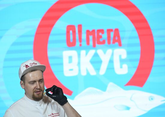 Russia International Exhibition and Forum. Presentation of the Pollock Festival, Oh, Mega-Taste! Pavilion K House of Russian Cuisine. Location: Russia, Moscow. Author: Kirill Kallinikov/Sputnik. RUSSIA EXPO. Pollock Festival, Oh, Mega-Taste!