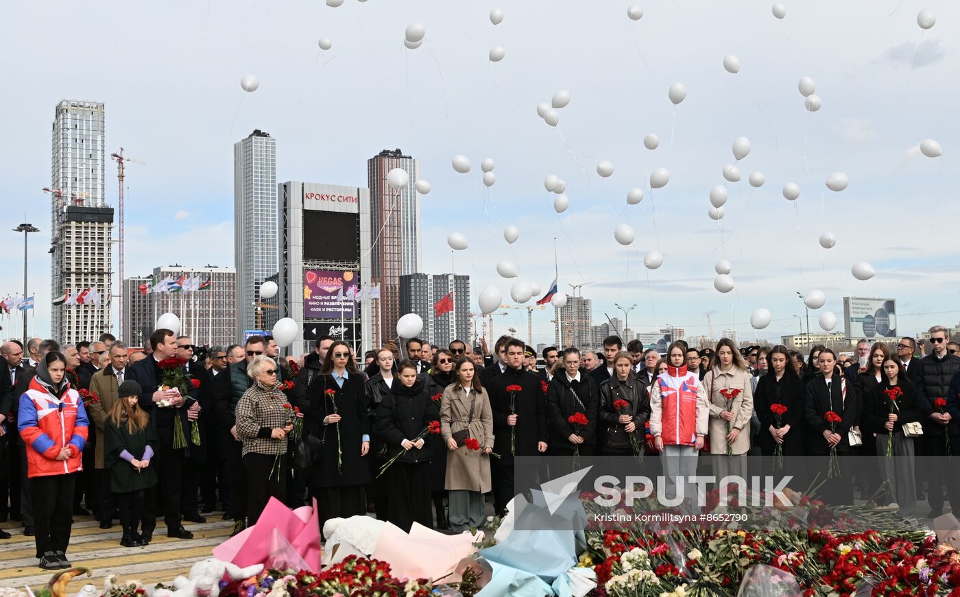 Russia Terrorist Attack Memorial Events