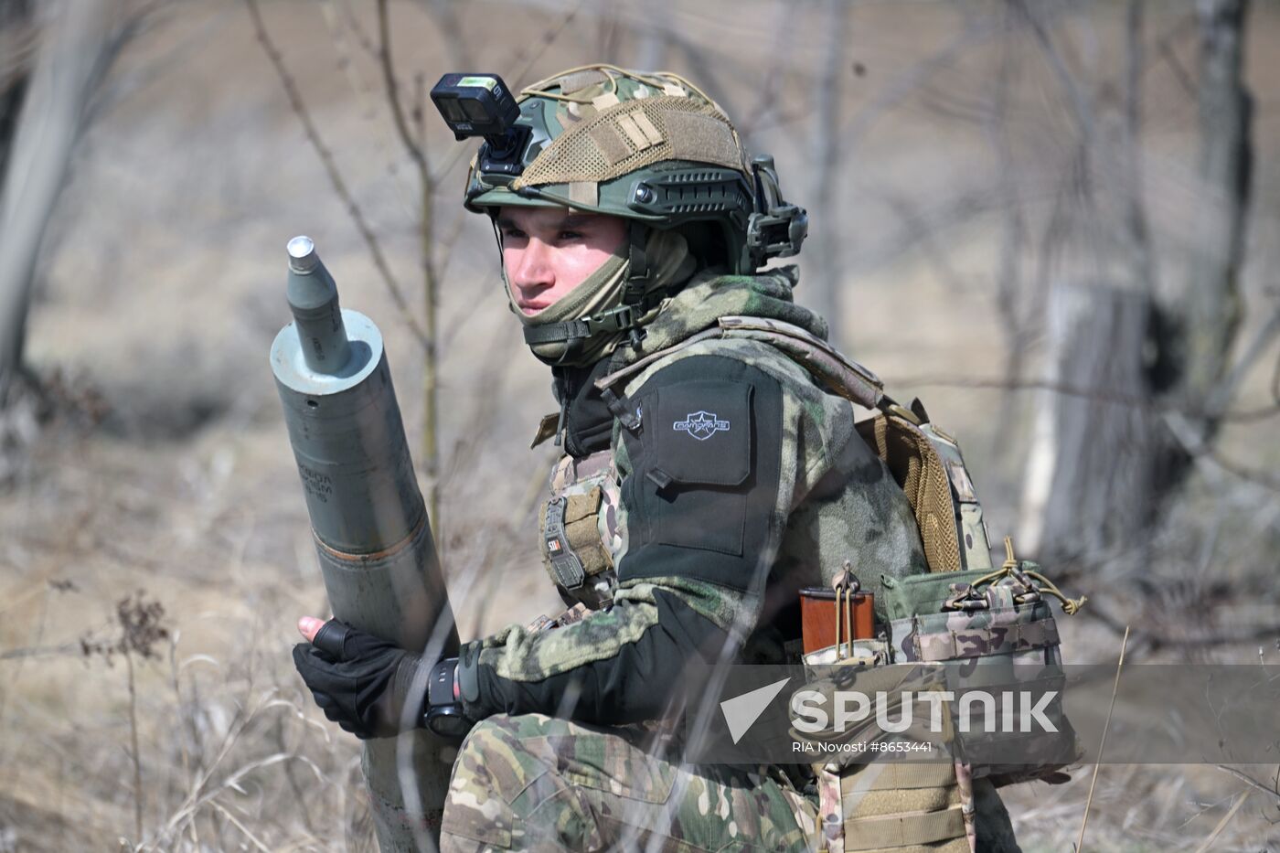 Russia Ukraine Military Operation Artillery Units Training