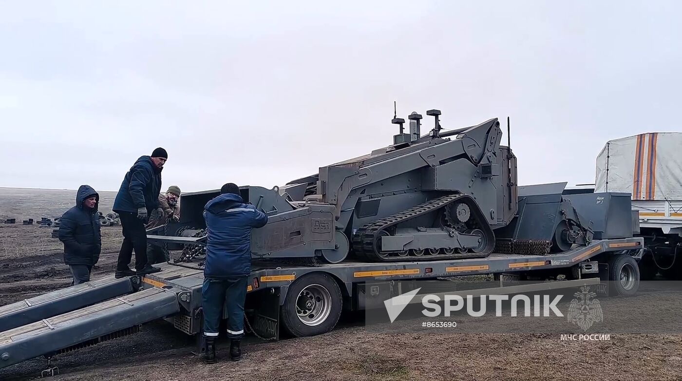 Russia Demining Equipment Testing