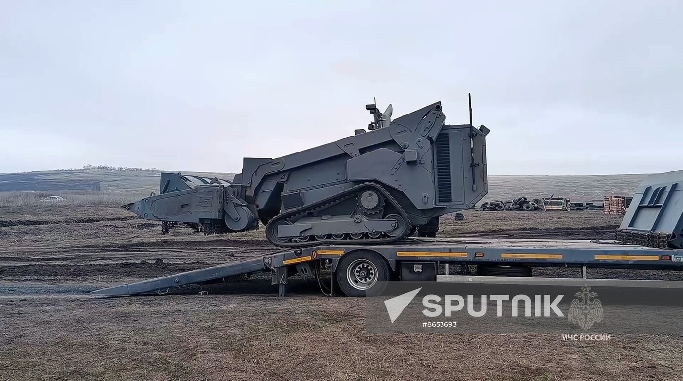 Russia Demining Equipment Testing