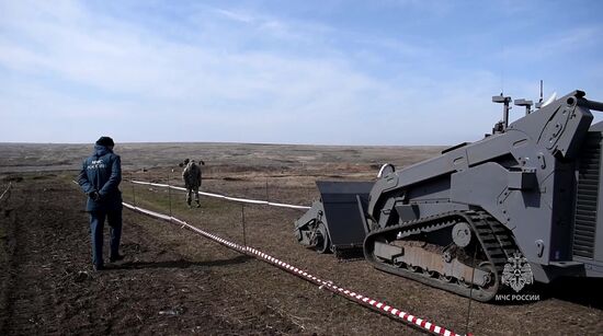 Russia Demining Equipment Testing