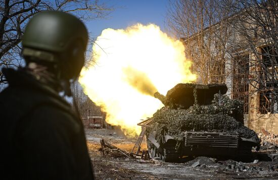 Russia Ukraine Military Operation Tank Unit