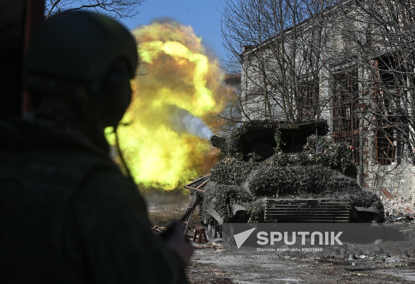 Russia Ukraine Military Operation Tank Unit