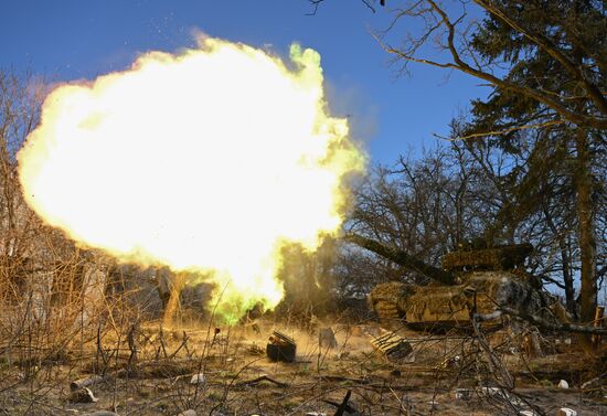 Russia Ukraine Military Operation Tank Unit