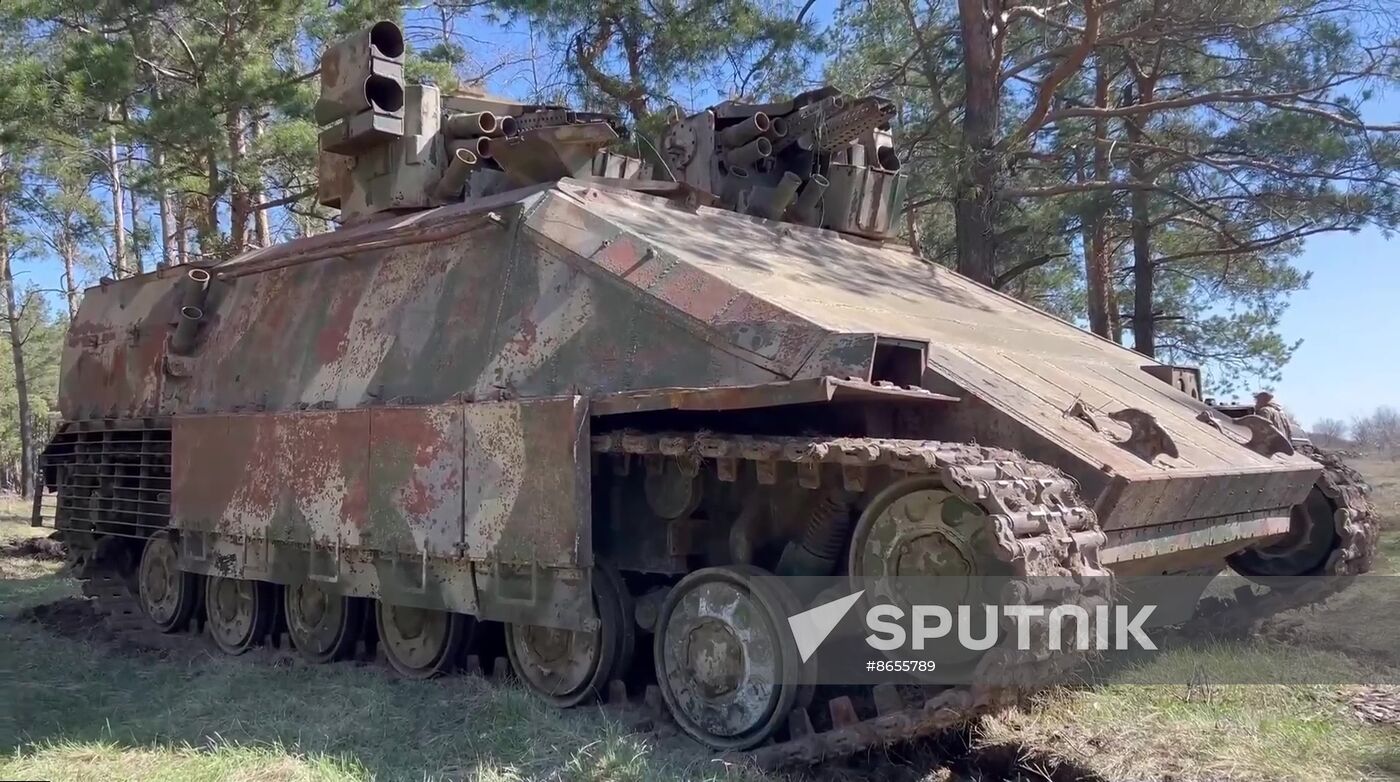 Russia Ukraine Military Operation Captured Armoured Vehicle