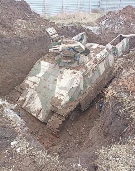 Russia Ukraine Military Operation Captured Armoured Vehicle