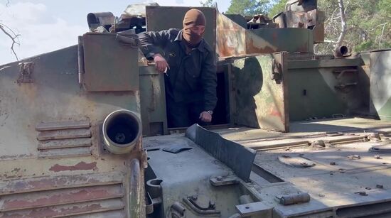 Russia Ukraine Military Operation Captured Armoured Vehicle