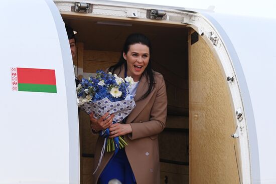 Belarus Cosmonaut Arrival