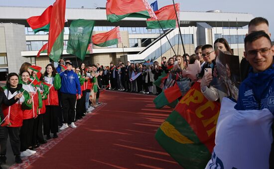 Belarus Cosmonaut Arrival