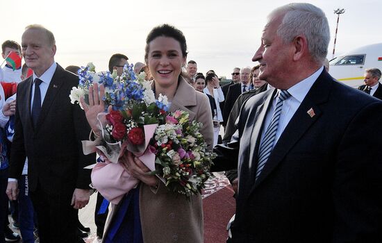 Belarus Cosmonaut Arrival