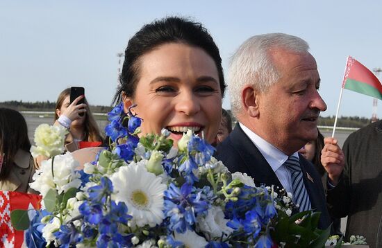 Belarus Cosmonaut Arrival