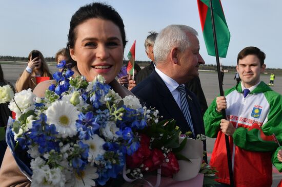 Belarus Cosmonaut Arrival