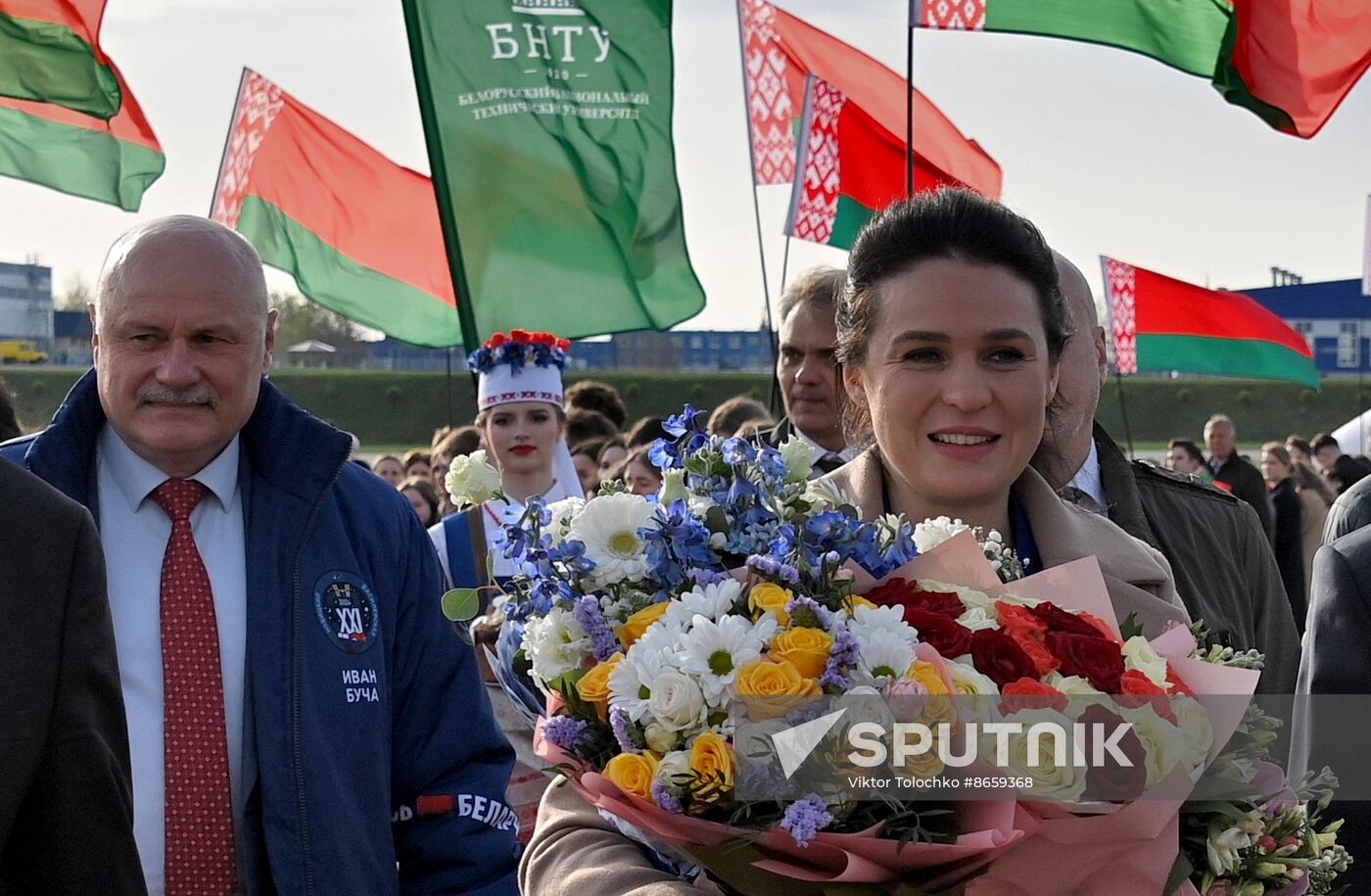 Belarus Cosmonaut Arrival