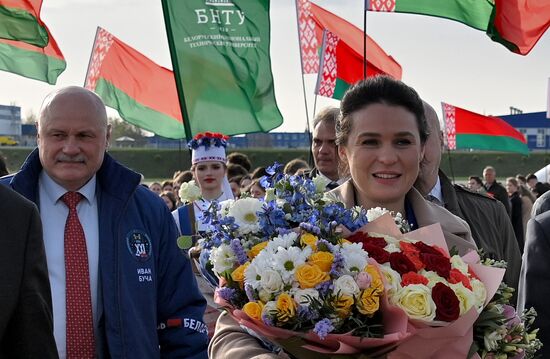 Belarus Cosmonaut Arrival