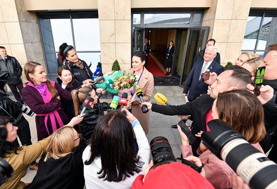Belarus Cosmonaut Arrival