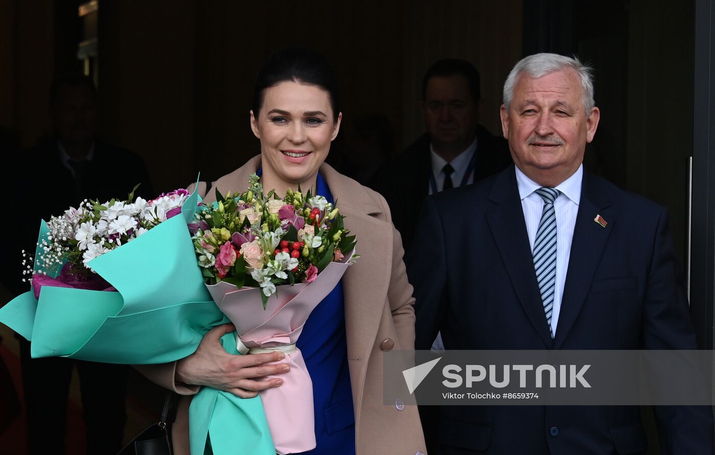 Belarus Cosmonaut Arrival