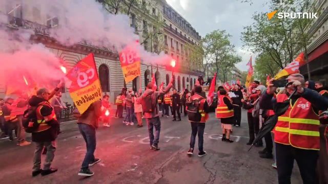 Protest against harsh working conditions at the upcoming Olympic Games