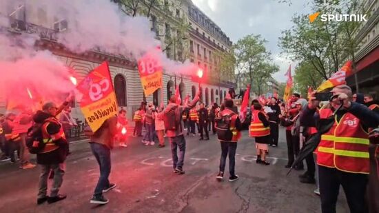 Protest against harsh working conditions at the upcoming Olympic Games