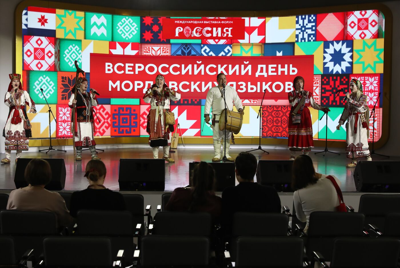 RUSSIA EXPO. Performances by Merema ethnic folk band and Umarina state traditional song and dance ensemble