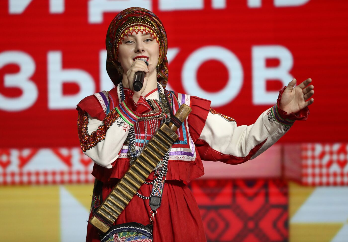 RUSSIA EXPO. Performances by Merema ethnic folk band and Umarina state traditional song and dance ensemble