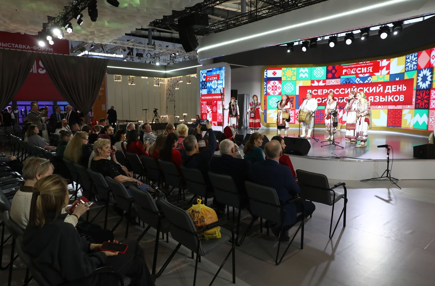 RUSSIA EXPO. Performances by Merema ethnic folk band and Umarina state traditional song and dance ensemble