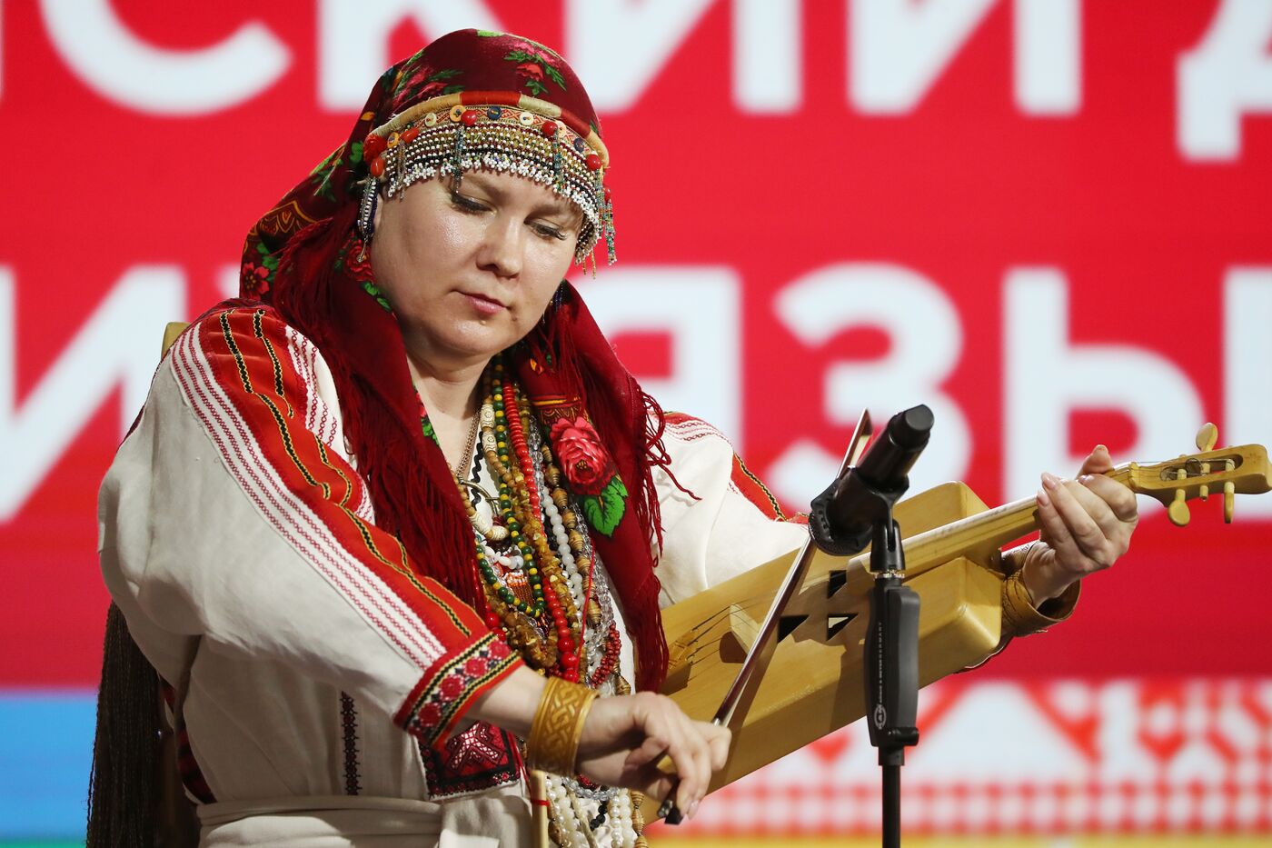 RUSSIA EXPO. Performances by Merema ethnic folk band and Umarina state traditional song and dance ensemble