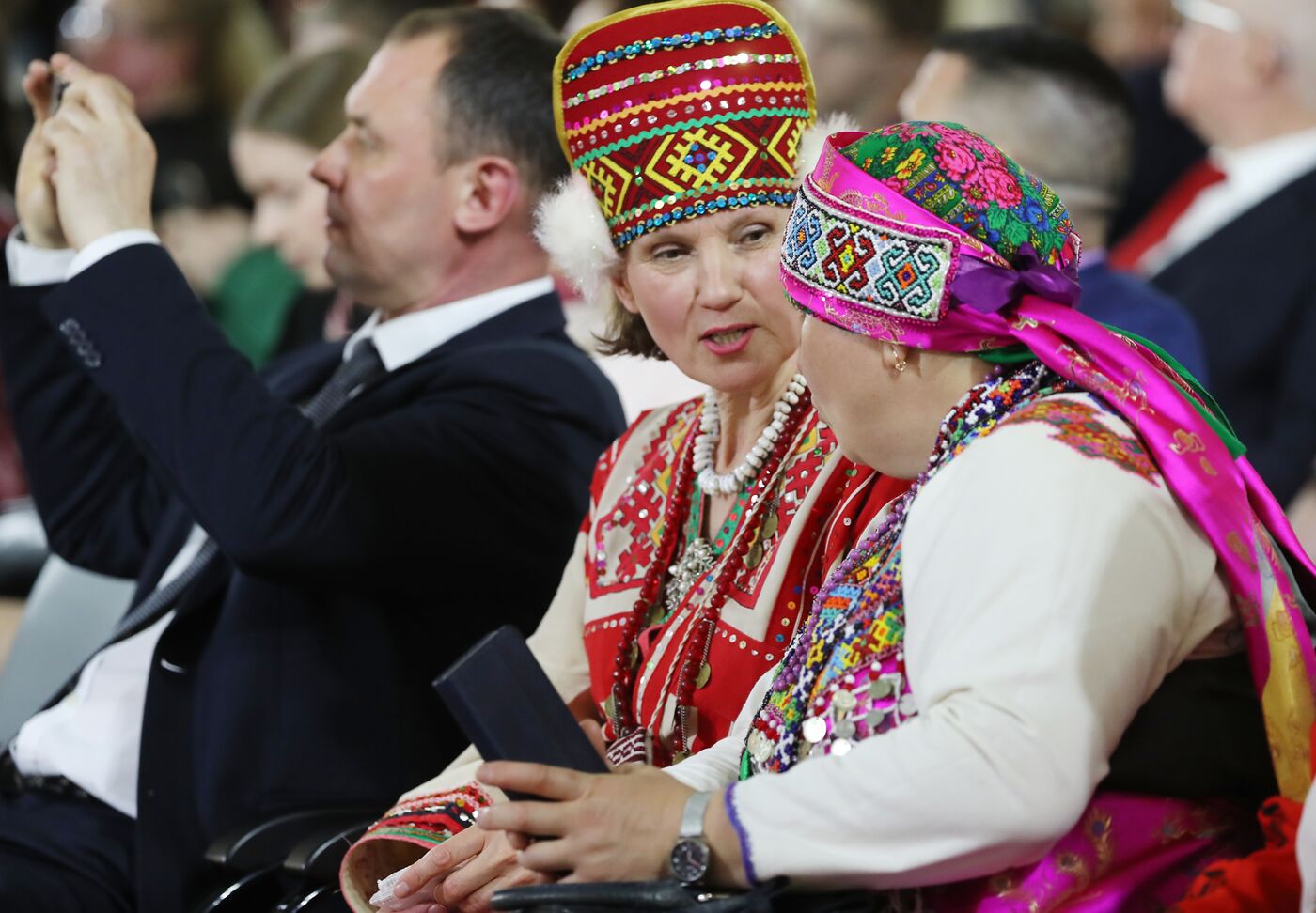 RUSSIA EXPO. Performances by Merema ethnic folk band and Umarina state traditional song and dance ensemble