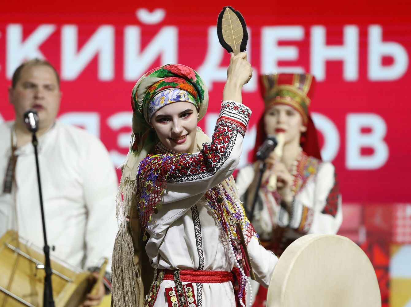 RUSSIA EXPO. Performances by Merema ethnic folk band and Umarina state traditional song and dance ensemble