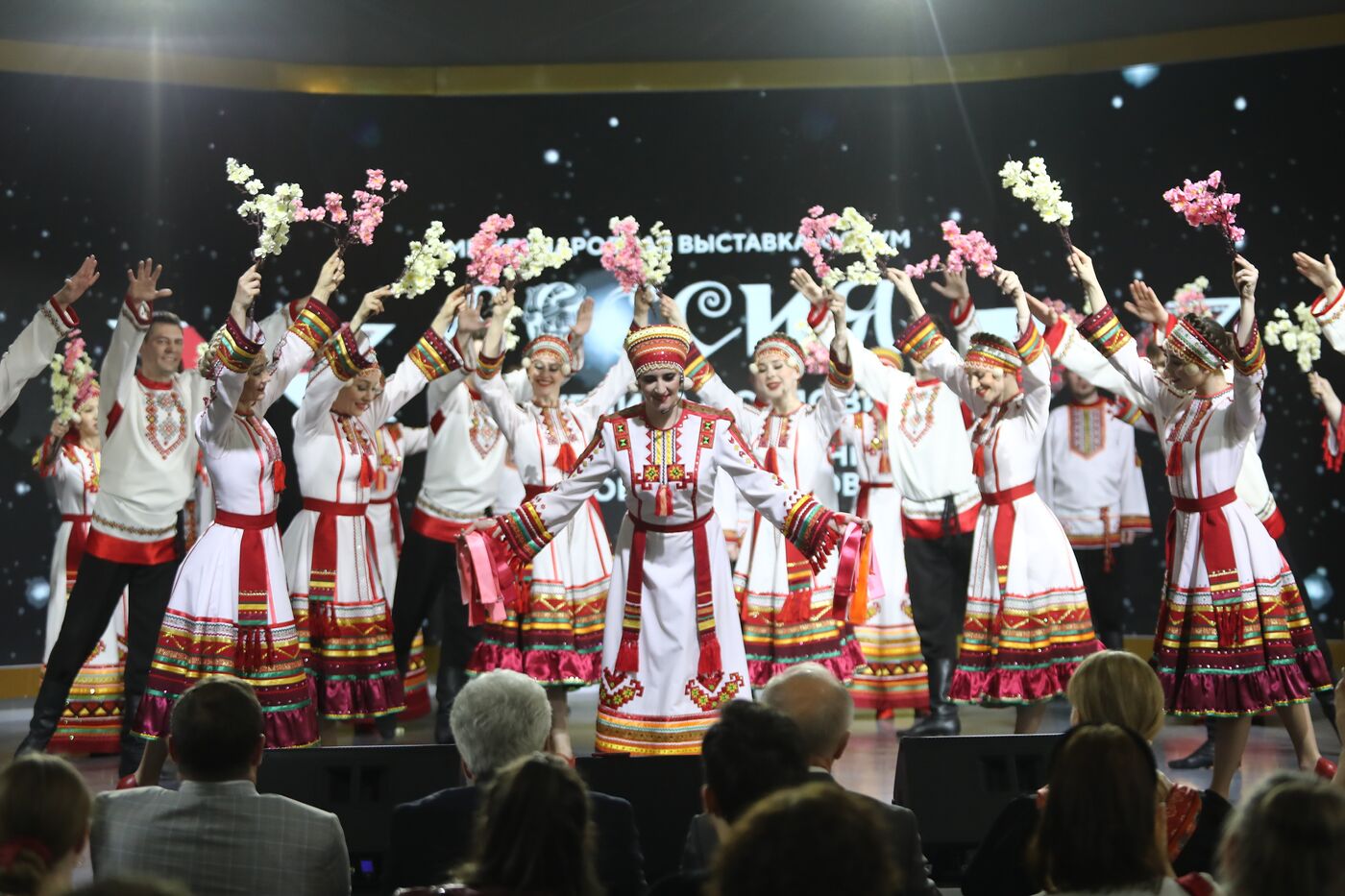 RUSSIA EXPO. Performances by Merema ethnic folk band and Umarina state traditional song and dance ensemble