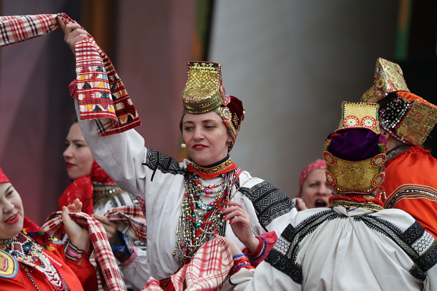 Russia EXPO. Folk open-air parties with Russia's Round Dances