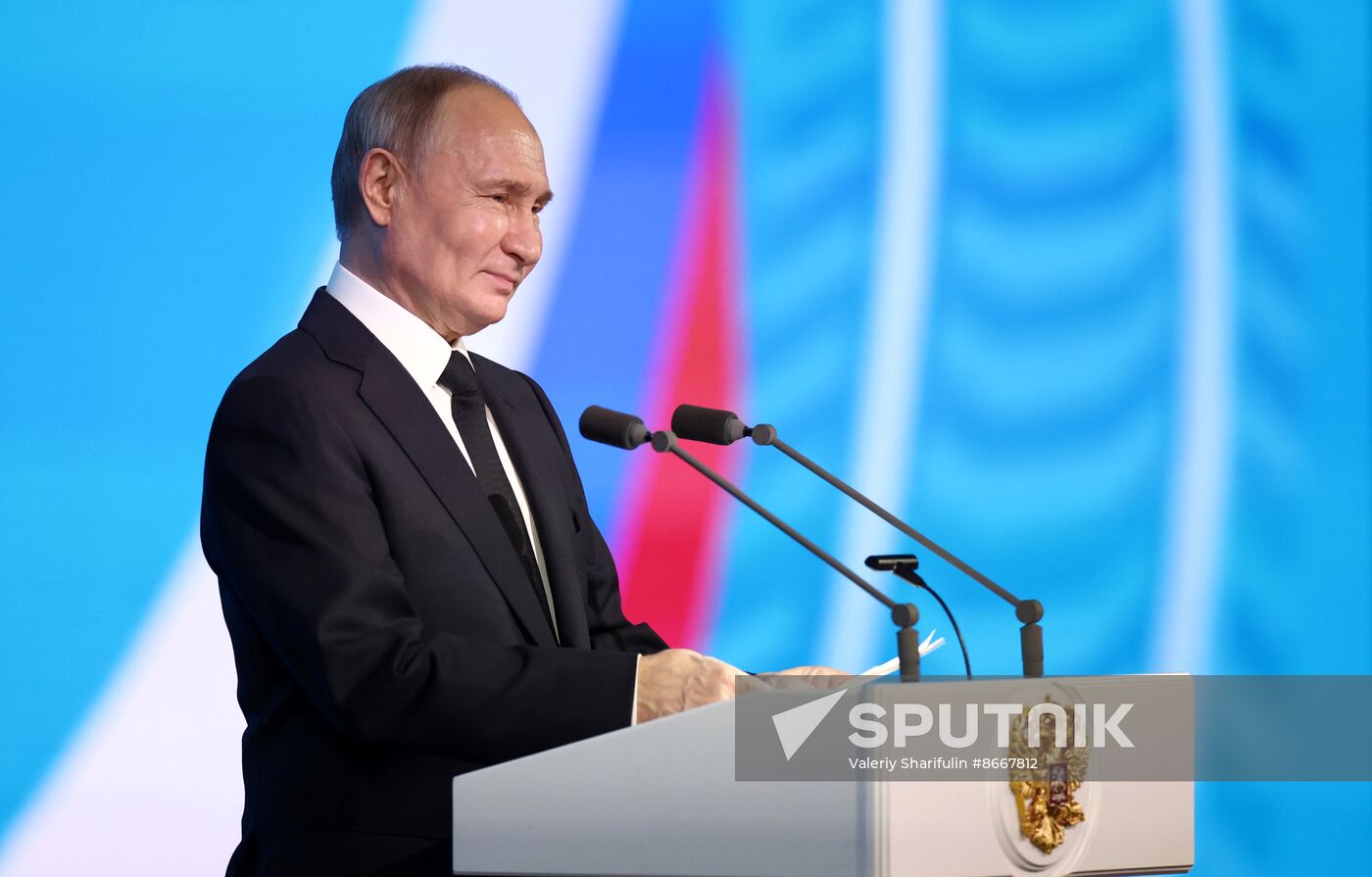 Russia Putin BAM Construction Launch Anniversary