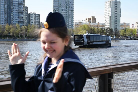 Russia Spring Season River Navigation