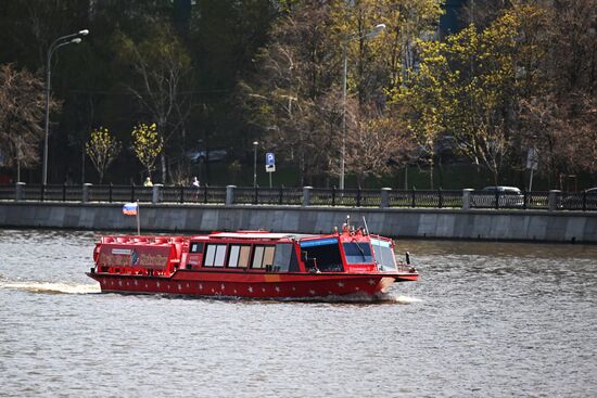 Russia Spring Season River Navigation
