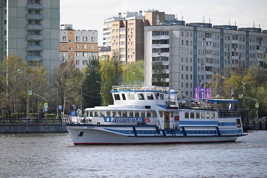 Russia Spring Season River Navigation