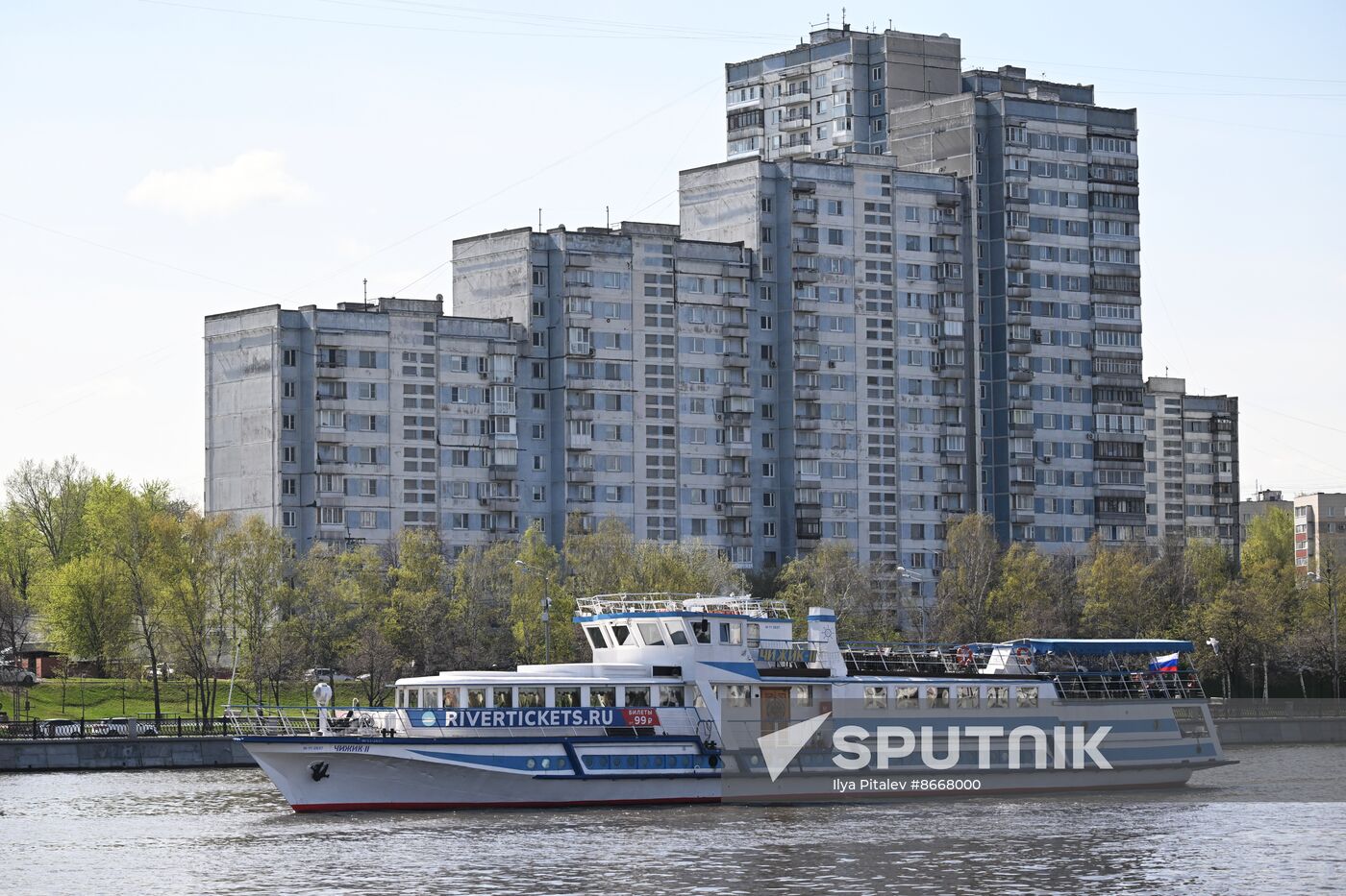 Russia Spring Season River Navigation