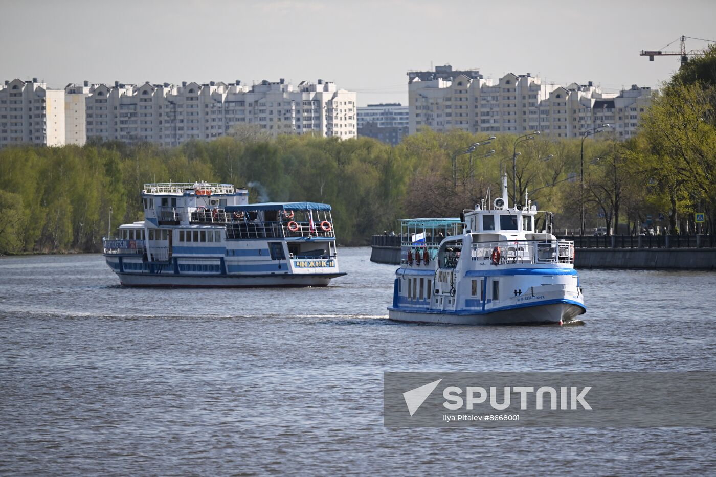 Russia Spring Season River Navigation
