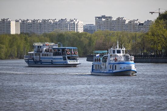 Russia Spring Season River Navigation