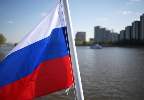 Russia Spring Season River Navigation